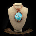 Blue Calcite 24” Copper Necklace