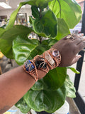 Copper Wrapped Gemstone Bracelets
