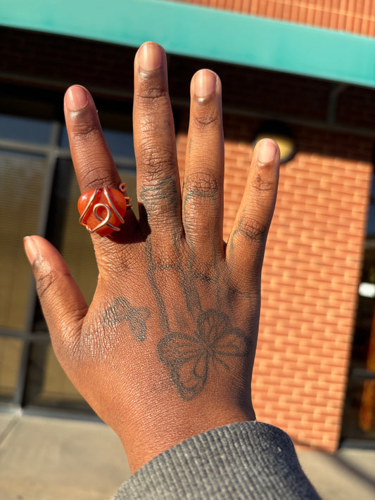 Gemstone Heart Rings