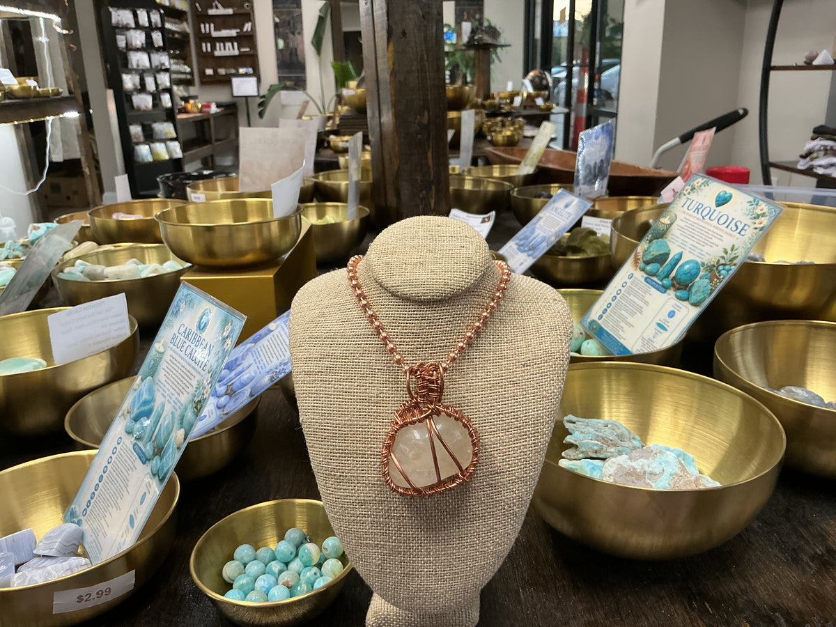 Sulphur Quartz Copper 24” Necklace