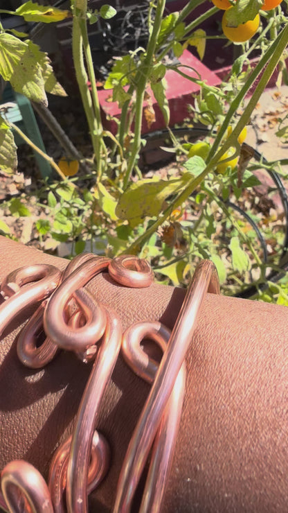 Thick Gauge Weighted Copper Bangles
