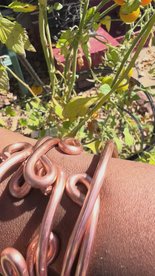 Thick Gauge Weighted Copper Bangles