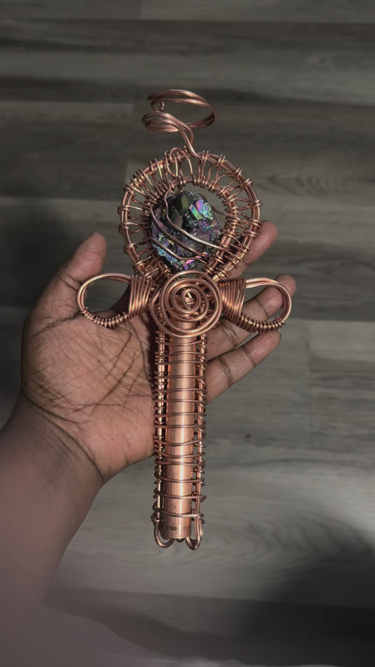 8-10inch Small Ankh Sage Holder
