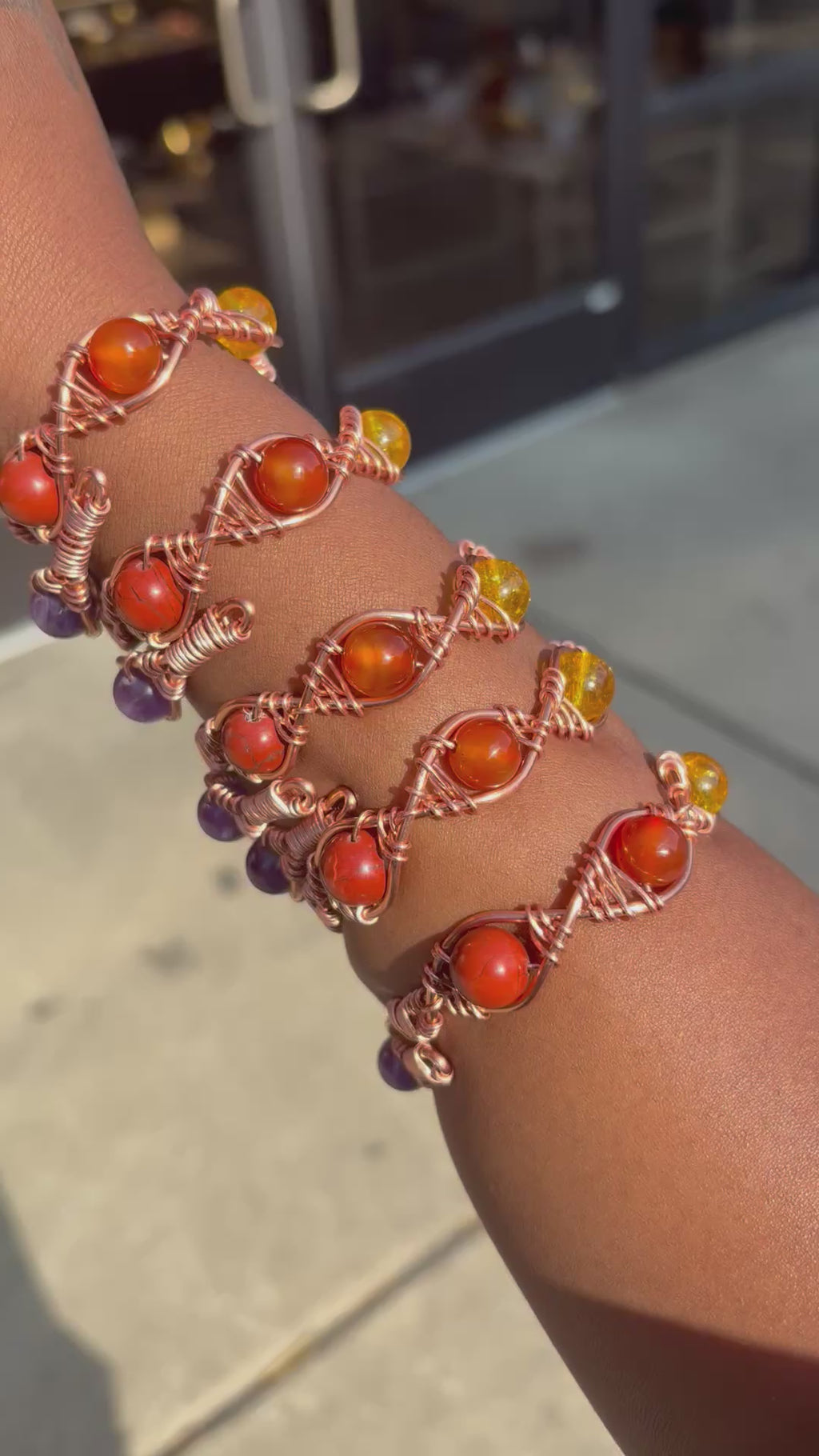 Jumbo Chakra Helix Bracelets