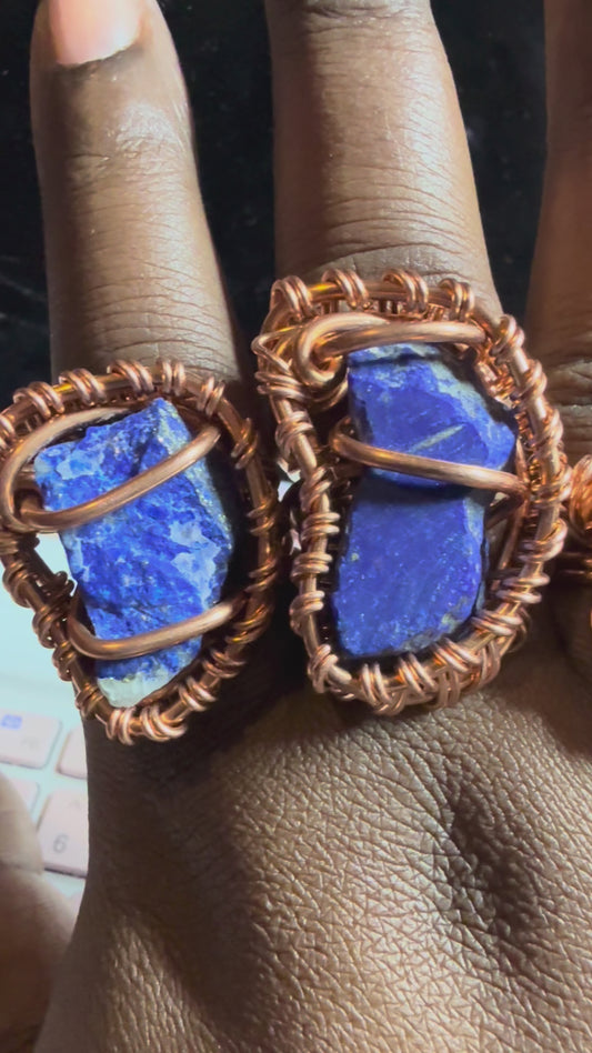 High Quality Raw Lapis Lazuli Ring